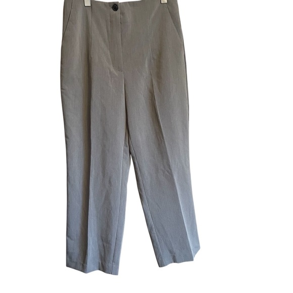 Zara Grey Dress Pants-Front zip-Waistband less-Wide leg Size XL-NWT - Picture 1 of 9